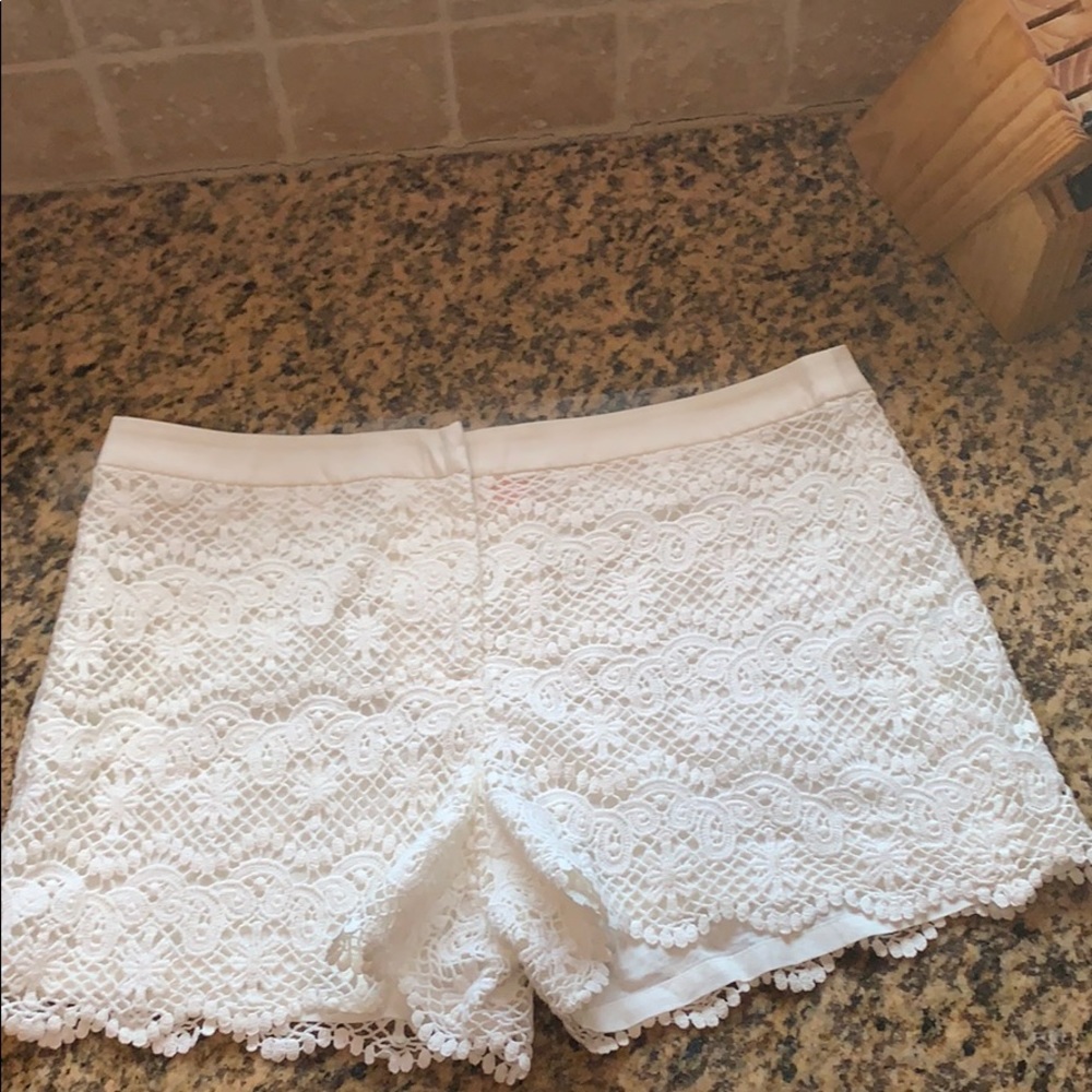 White Lace Shorts